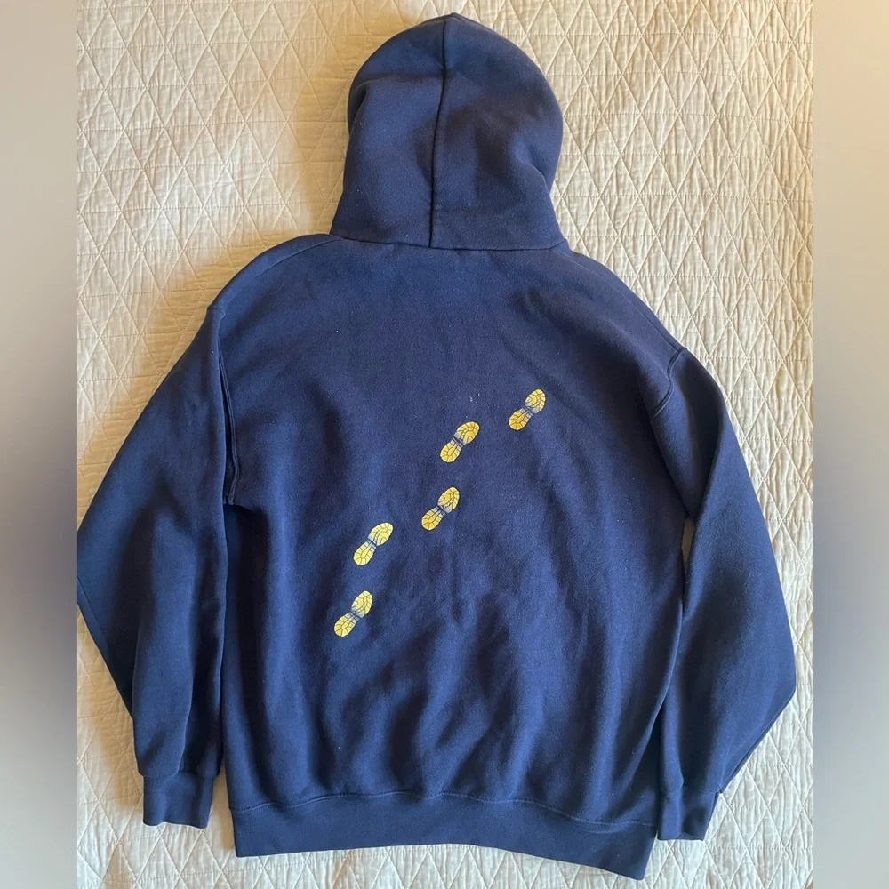 Lee HEAVYWEIGHT Tag Vintage 90's Unisex CARMEL GIRLS TRACK Hooded Sweatshirt XL - Picture 4 of 4